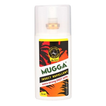 MUGGA EXTRA STRONG DEET 50% SPRAY KOMARY KLESZCZE