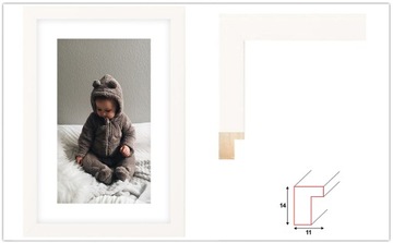 БЕЛАЯ ДЕРЕВЯННАЯ РАМА А4 21Х30 - РАМКА 30Х21