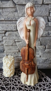Anioł Aniołek Figurka Wioletta z instrumentem 39cm