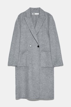 płaszcz o męskim kroju z guzikami Zara XS 34