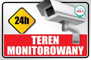 Teren MONITOROWANY TABLICZKA 40x27 tablica PCV zadruk bezpośredni UV WR5