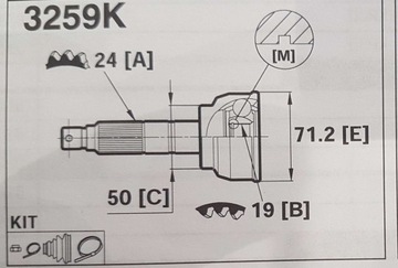 KLOUB HNACÍ VNĚJŠÍ SUBARU JE 1974-94