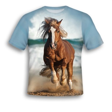 KOSZULKA FULPRINT KOŃ W GALOPIE XXL T-SHIRT YOGA