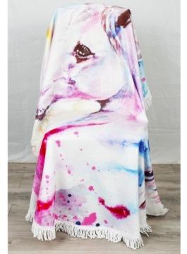 КРУГЛОЕ ПЛЯЖНОЕ ПОЛОТЕНЦЕ XXL Boho UNICORN 165см