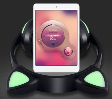 НАУШНИКИ BLUETOOTH КОШАЧЬИ УШИ 7 ЦВЕТОВ LED