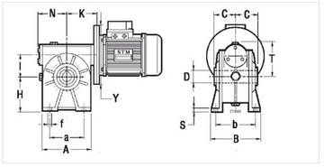 Редуктор/червячная передача STM RMI 110 PP