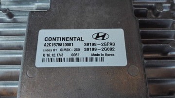 HYUNDAI JEDNOTKA MODUL ŘÍZENÍ 39198-2GPA0