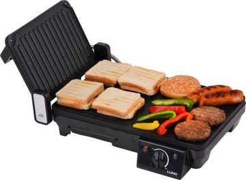 GRILL ELEKTRYCZNY STOŁOWY 2000W 2w1 + OPIEKACZ