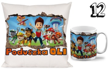 НАБОР КРУЖКА + ПОДУШКИ 40х40 PAW PATROL + ИМЯ 10