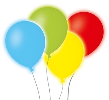 KOLOROWE ŚWIECĄCE BALONY LED 5x BALON URODZINY HIT