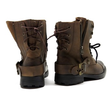 2B КОРИЧНЕВЫЕ военные ботинки ПОЛЬСКАЯ кожа r45