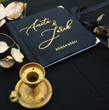 СВАДЕБНАЯ ГОСТЕВАЯ КНИГА, черная бархатная свадьба