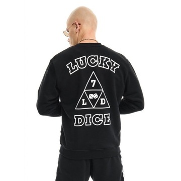 BLUZA LUCKY DICE CREWNECK TRIANGLE BLACK rozm. L