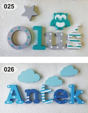 ИМЯ РЕБЕНКА 3D РАЗНОЦВЕТНЫЕ БУКВЫ - ДЕКОРЫ