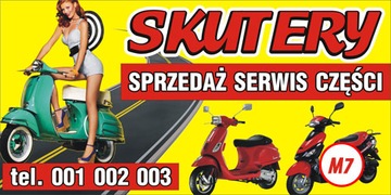 Baner reklamowy - Quady, Skutery- Projekt Gratis