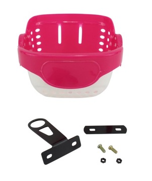 Koszyk dziecięcy przód 12/16″ biało-różowy 32452