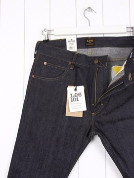 LEE spodnie SLIM navy jeans 101 RIDER_ W32 L32