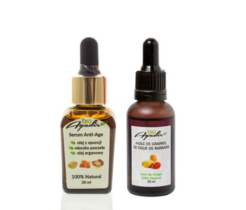 Zestaw Bio Agadir Olej z opuncji figowej 20ml + serum anti age 20ml ecocert