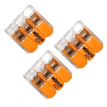 Szybkozłączka 3x0,2-4mm2 złączka Wago 221-413 3szt