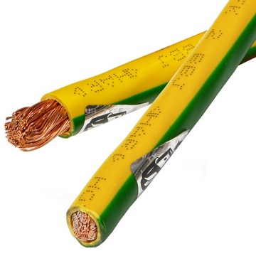 Przewód jednożyłowy 1x35 kabel linka LGY 1 x 35mm żółto zielony 1m