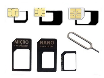 Адаптер NANO MICRO SIM для iPhone Ipad HTC 4in1 +KEY