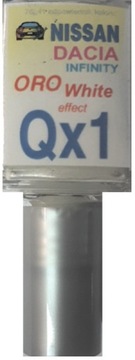 DACIA QX1 ORO WHITE LAKIER ZAPRAWKA DO RYS ARA