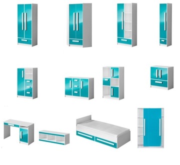 meble GULIVER zestaw wszystkich dostępnych element