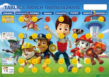 Магнитная мотивационная доска с обязанностями детей.