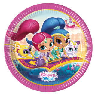 TALERZYKI PAPIEROWE SHIMMER AND SHINE 23 cm 8 szt