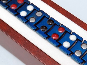 GRUBA TYTANOWA ZDROWOTNA BRANSOLETA MĘSKA MAGNETYCZNA MOCNA CZYSTY TYTAN