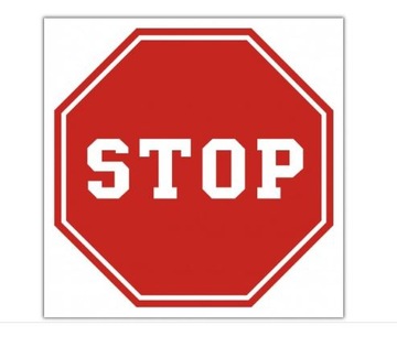 ZNAK STOP PCV DROGI WEWNĘTRZNE
