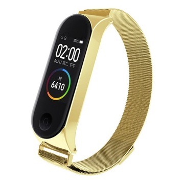 BRANSOLETA PASEK MILANESE XIAOMI MI BAND 4 ZŁOTA