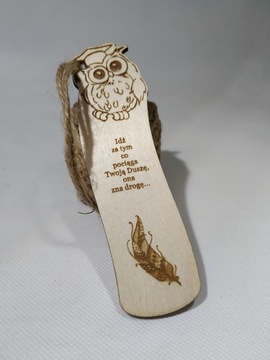 Деревянная закладка с гравировкой «Сова»
