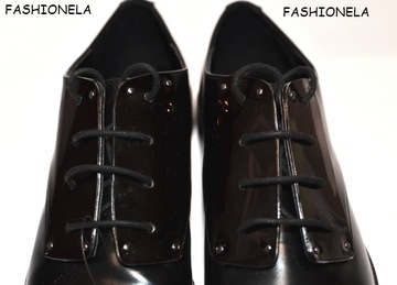 ЧЕРНЫЕ ОКСФОРДСКИЕ БОТИНКИ STRADIVARIUS, PLATE HOT 40