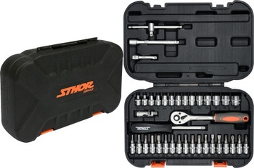 НАБОР ТОРЦЕВЫХ КЛЮЧЕЙ С ТРЕЩОТКОЙ 1/4 38 ЭЛЕМЕНТОВ.