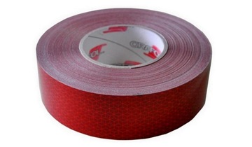 Taśma odblaskowa czerwona ORAFOL 50 mb