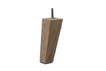 NÓŻKI MEBLOWE DREWNIANE SKOŚNE 200 MM SUROWE ŚRUBA