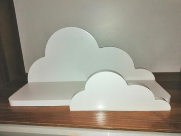 ПОЛКА-ОБЛАКО 50СМ ДЕРЕВЯННАЯ ДЕТСКАЯ ЦВЕТА