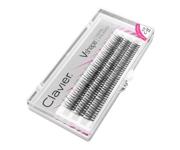 РЕСНИЦЫ CLAVIER Vshape ЛАСТОЧКА 10мм