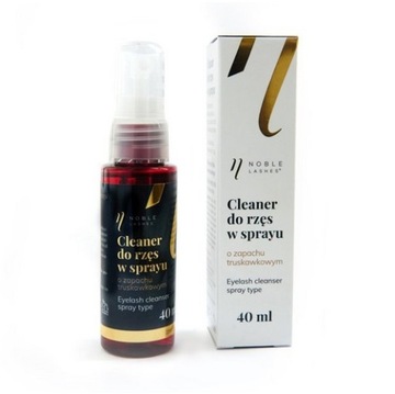 Duży cleaner do rzęs 40 ml - truskawka noblelashes