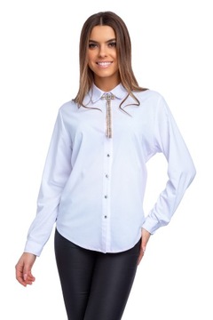 ELEGANCKA ASYMETRYCZNA KOSZULA KOKARDA ROZ- 54