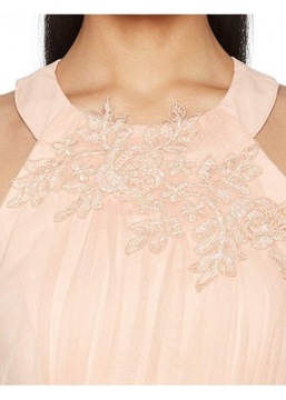 LITTLE MISTRESS sukienka maxi pudrowy różowa 40 L