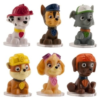 FIGURKA NA TORT PSI PATROL FIGURKI-ZESTAW 6 SZTUK