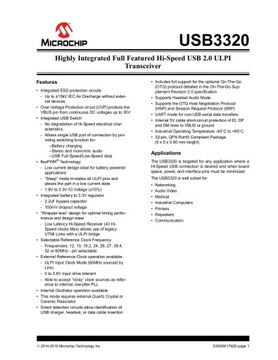 USB3320 — USB-ТРАНСИВЕР — PHY — ULPI