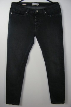 TOPMAN STRECH SKINNY jeansy guziki 32" 76 cm