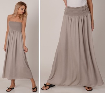 Модная легкая юбка – платье МАКСИ 2в1 – ЛАТТЕ