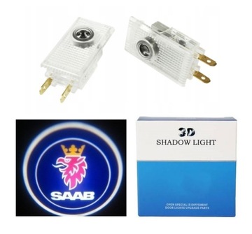 LED LOGO PROJEKTOR DRZWI HD 3D SAAB 93 9-3 95 9-5