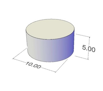 Magnes Neodymowy Walcowy MW 10x5 mm N38 100 sztuk