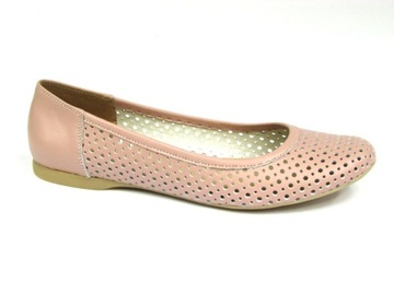 АЖУРНЫЕ БАЛЕТКИ, НАТУРАЛЬНАЯ КОЖА (098) 37