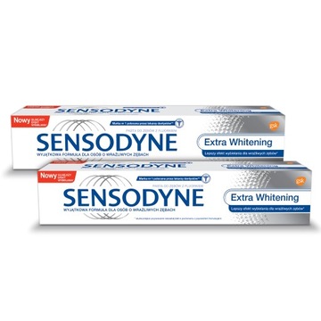 SENSODYNE EXTRA WHITENING Отбеливающая зубная паста для гиперчувствительности x2